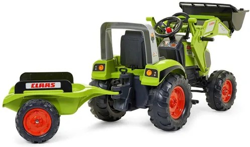 FALK Tractor cu pedale Claas Axos 330 cu cupa si remorca, 1011AM