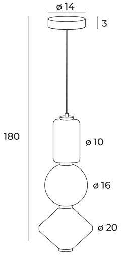 Lustră LED pe cablu MAXLIGHT P0468 AKIKO LED/23W/230V d. 20 cm alb