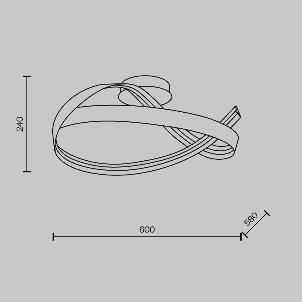 Lustra LED aplicata design decorativ Plons