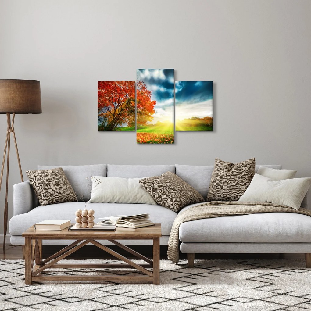 Tablou peisaj cu scufundat în razele solare (90x60 cm)