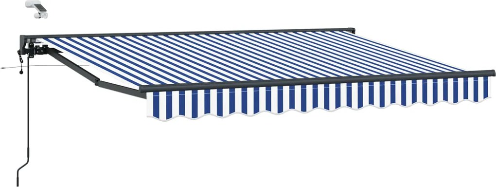 vidaXL Cort electric retractabil Albastru și Alb 2,5 x 2 m