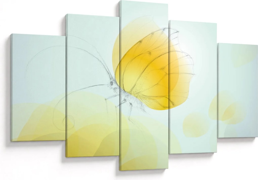 Tablou - Fluturele galben (150x105 cm)