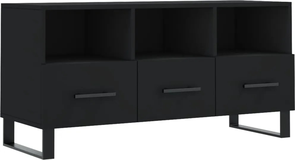vidaXL Dulap TV, negru, 102x36x50 cm, lemn prelucrat