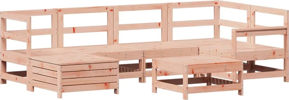 vidaXL Set canapele grădină, 7 piese, lemn masiv brad douglas