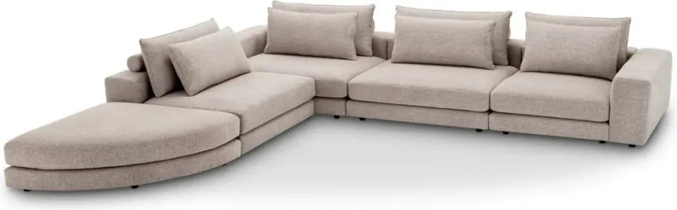 Canapea modulara design LUX Lounge Club, Nuoro greige