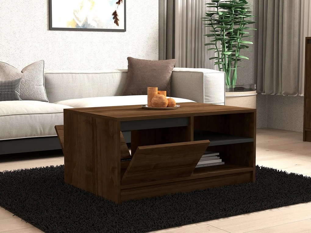 Masă de cafea Oslo (Nuc + antracit). 1088358