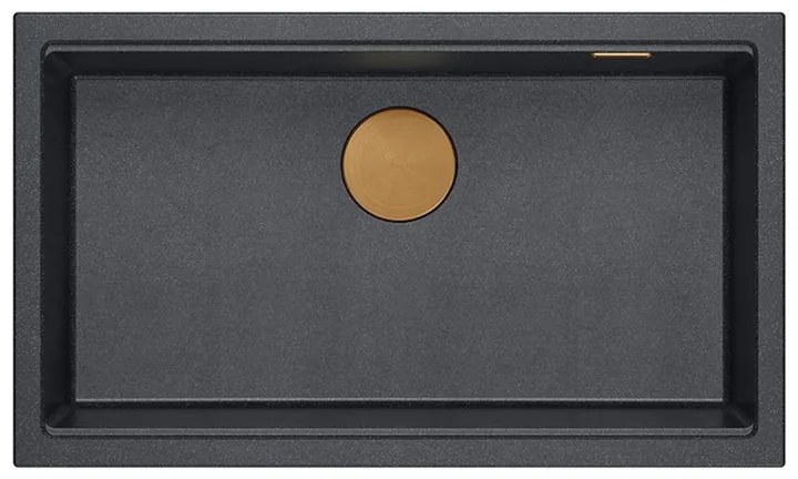 Chiuveta din granit Logan 110 negru metalic