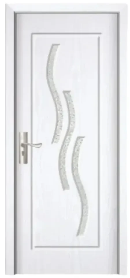 Usa Interior din MDF Novo Doors ND14, Cadru din Lemn Masiv, Geam Sablat, KIT COMPLET, Toc , Manere si balamale incluse (Culoare: Alb, Dimensiune: 70