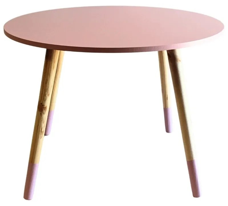 Masă pentru copii, H&S Collection, din MDF, roz , 60cm, înălțime 41 cm