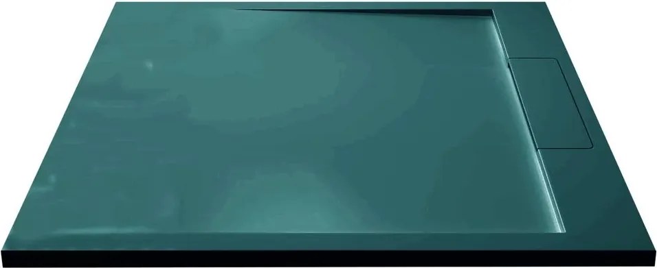 Cadita compozit pentru dus Inter Ceramic patrata 90x90 cm verde smarald
