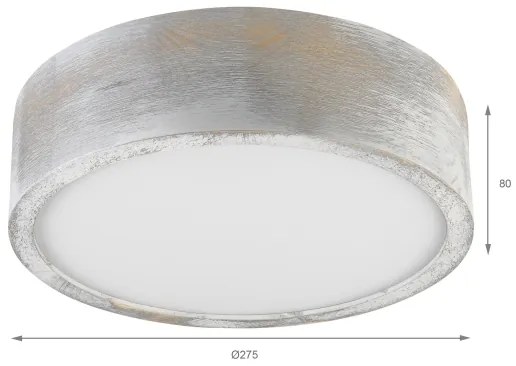 Brilagi - Plafonieră PINO 1xE27/15W/230V pin/argintiu Ø 27,5 cm