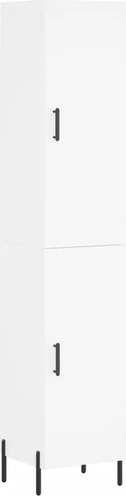 vidaXL Dulap înalt, alb, 34,5x34x180 cm, lemn prelucrat