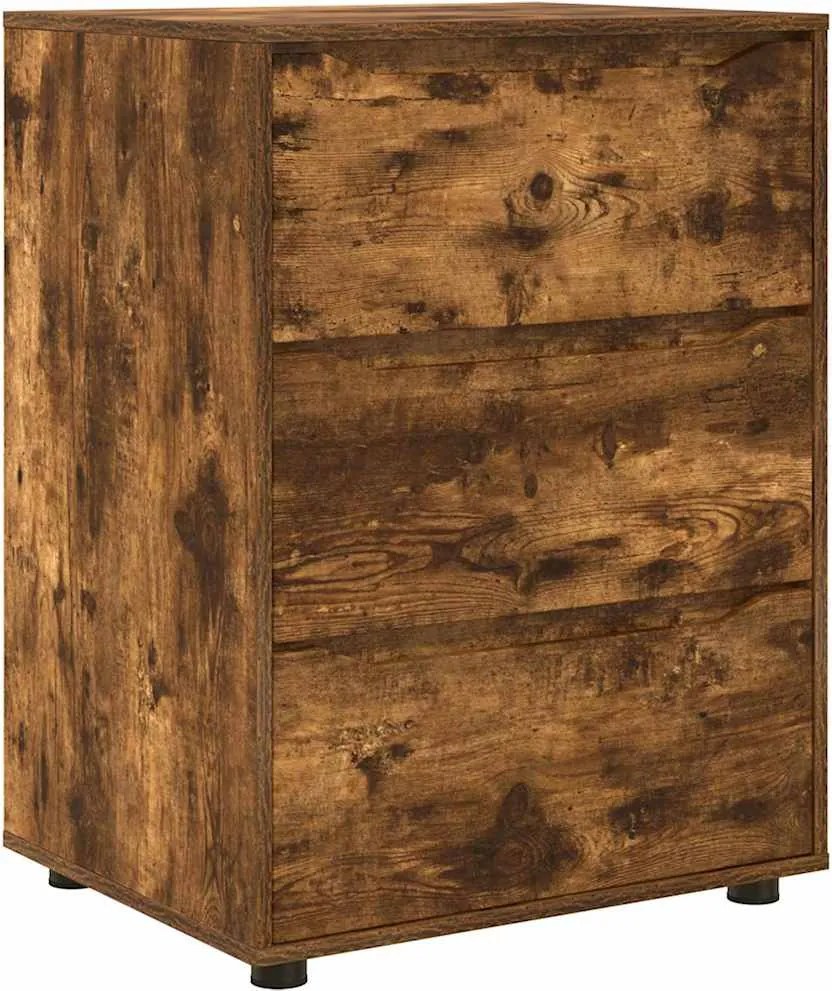 vidaXL Dulap de depozitare Stejar fumuriu 60 x 48 x 81 cm