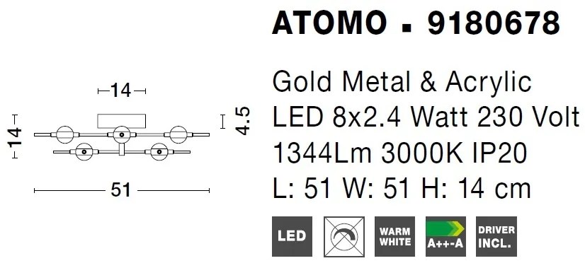 Lustra LED deosebita, design modern ATOMO