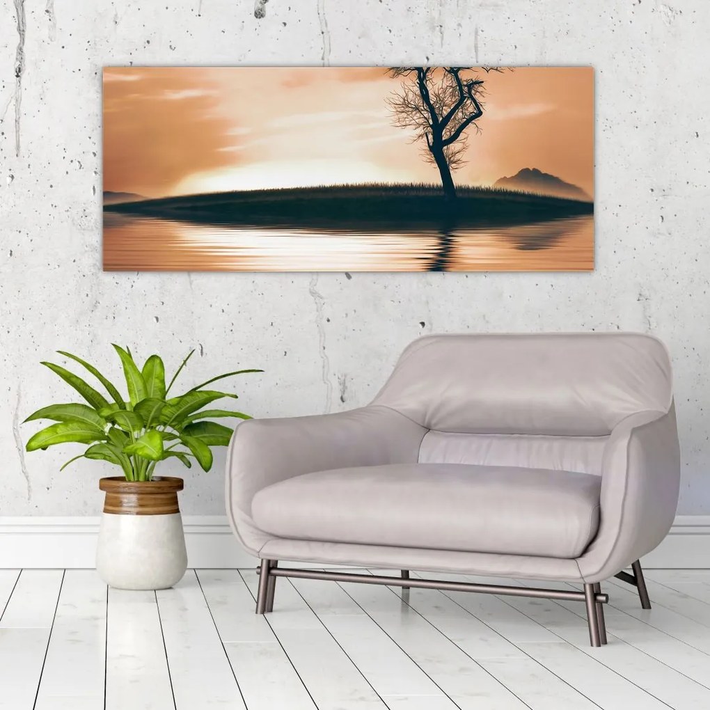 Tablou - Copaci pe insulă (120x50 cm)