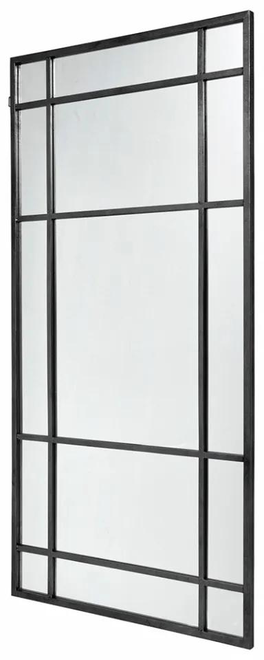 Oglinda dreptunghiulara neagra din metal 101,5x203,5 cm Spirit Nordal