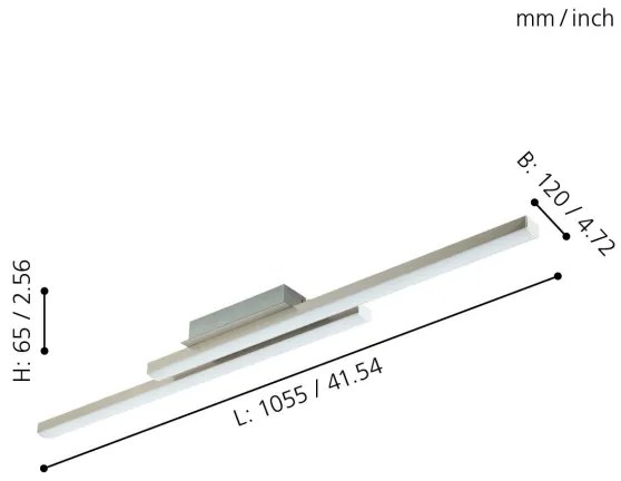 Eglo 97906 - Lustră aplicată LED RGBW reglabilă FRAIOLI-C LED/34W/230V