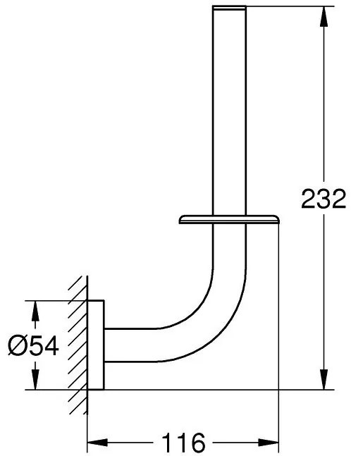 Grohe Essentials Suport rezerva hartie igienica, antracit (hard graphite)