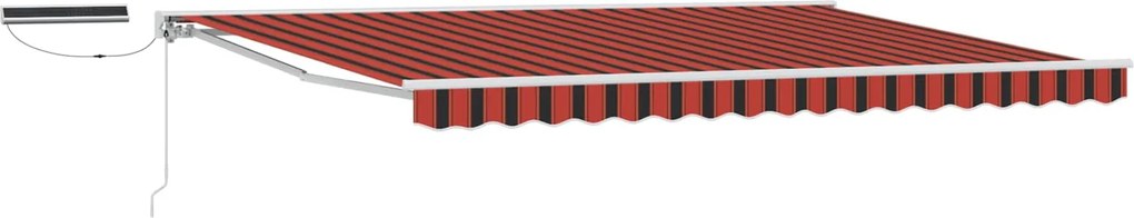 vidaXL Cort electric retractabil Portocaliu și negru 4,5 × 3,5 m