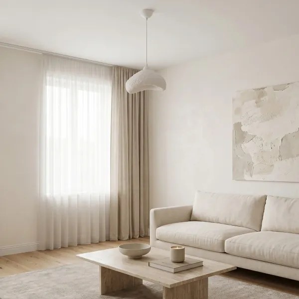 Brilagi - Lampă suspendată cu cablu WABI SABI 1xE27/40W/230V Ø 30 cm albă