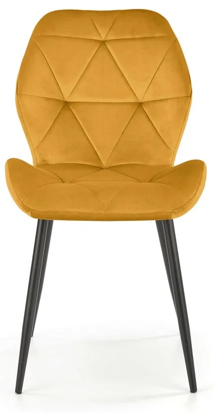 Scaun de bucaterie Pelor, galben/negru