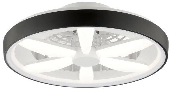 Ventilator LED RGBW de tavan cu lumină Brilliant GAIANO LED/48W/230V negru + telecomandă