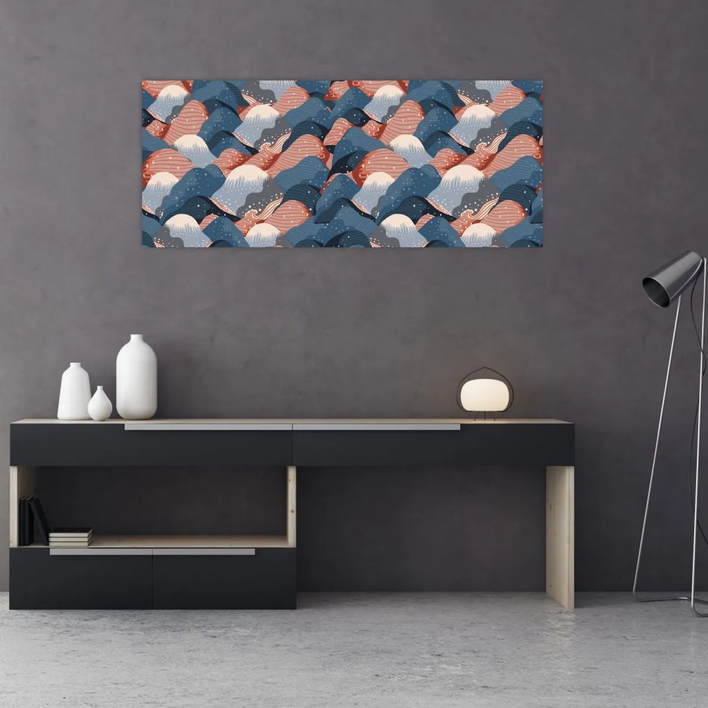 Tablou - Valuri și dealuri (120x50 cm)