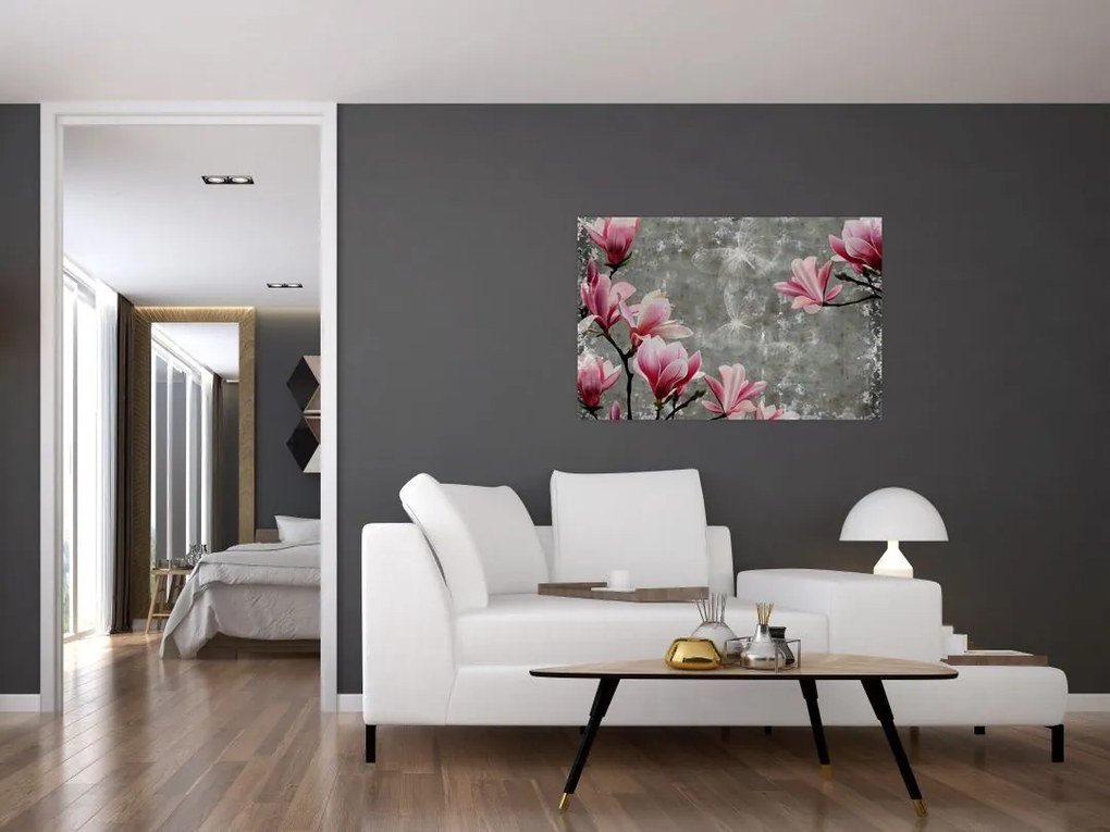 Tablou cu flori (90x60 cm)