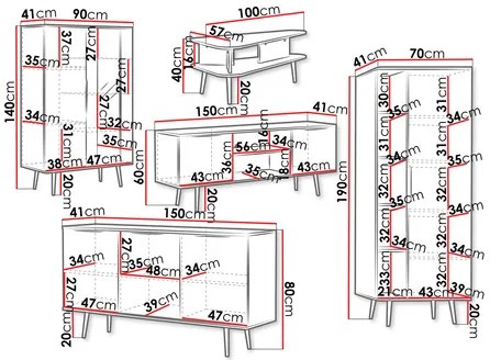 Set mobilier living Prenamora I (Negru grafit + captains deck) . 1105969
