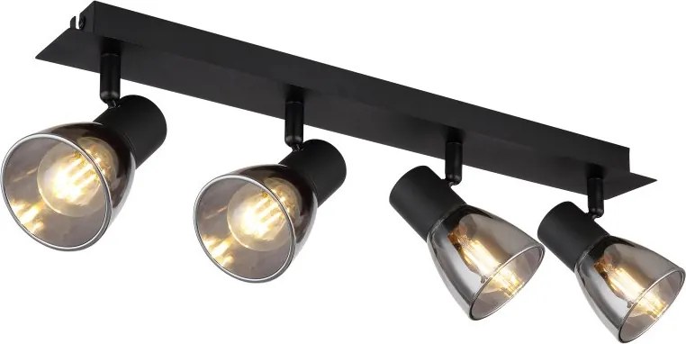 Plafoniera cu 4 spoturi directionabile design modern CLAUDE negru