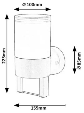 Aplică LED de exterior Rabalux 77130 LEITHA LED/12W/230V IP44