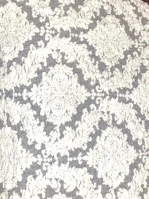 Husa elastica pentru canapea 3 locuri, fara volanas, model Jacquard, Alb