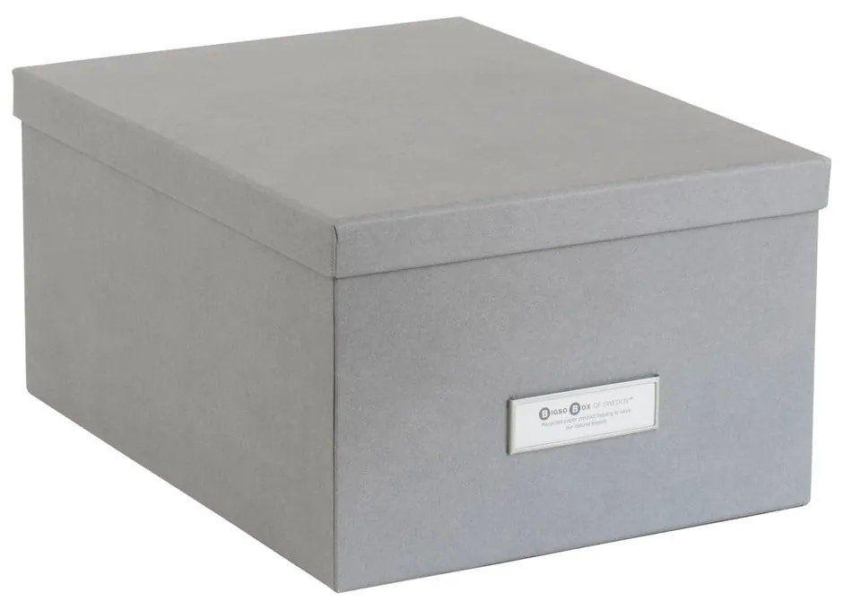 Set 3 cutii de depozitare Bigso Storage Box of Sweden Inge, gri