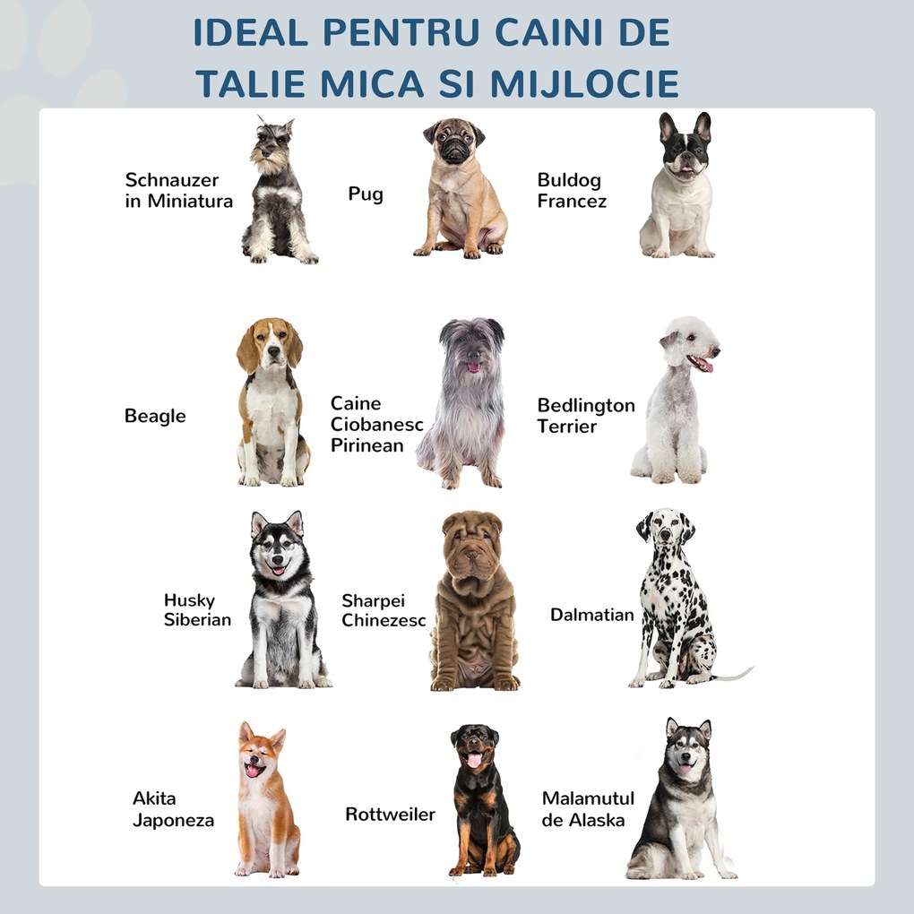Stație de Hrănire Dublă PawHut pentru Câini, Boluri din Oțel Inoxidabil pe Suport de Lemn, Design Elegant 49x25x41cm | Aosom Romania