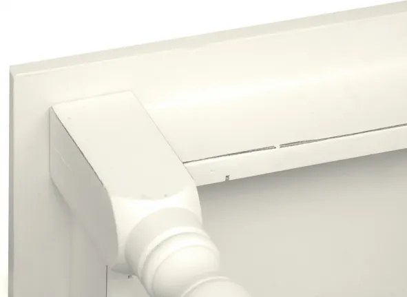 Masa fixa, L80 80 H78 cm, culoare alb antic, Lemn Masiv