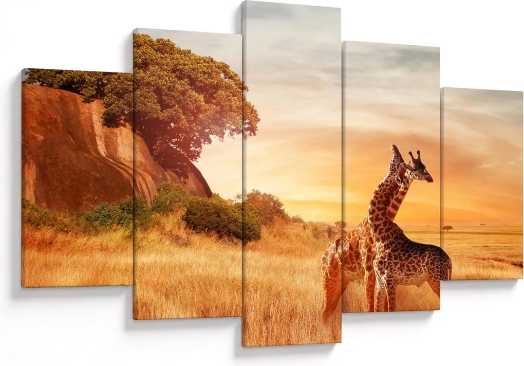 Tablou Girafe în Africa (150x105 cm)
