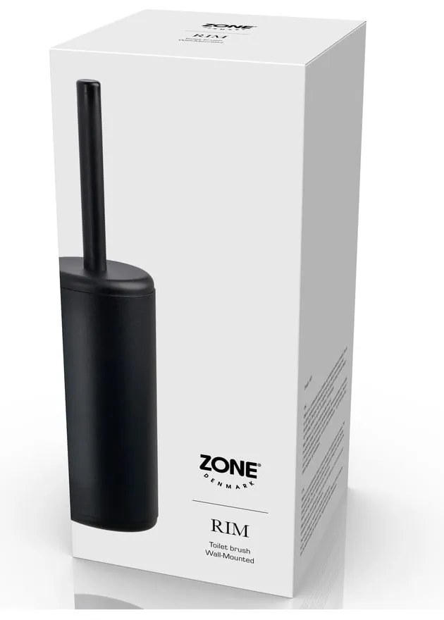 Suport de perete cu perie WC Zona Rim, negru