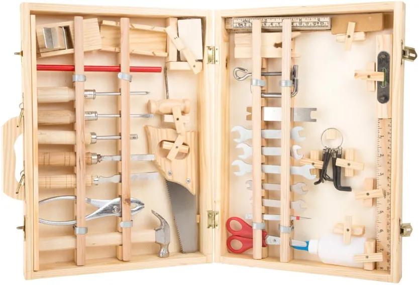 Set unelte și cutie din lemn pentru copii Legler Deluxe