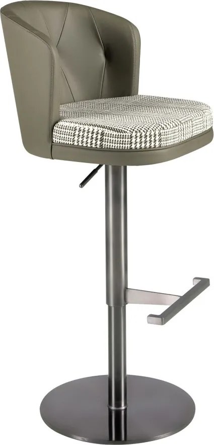 Scaun de bar pivotant cu inaltime reglabila Stool verde inchis