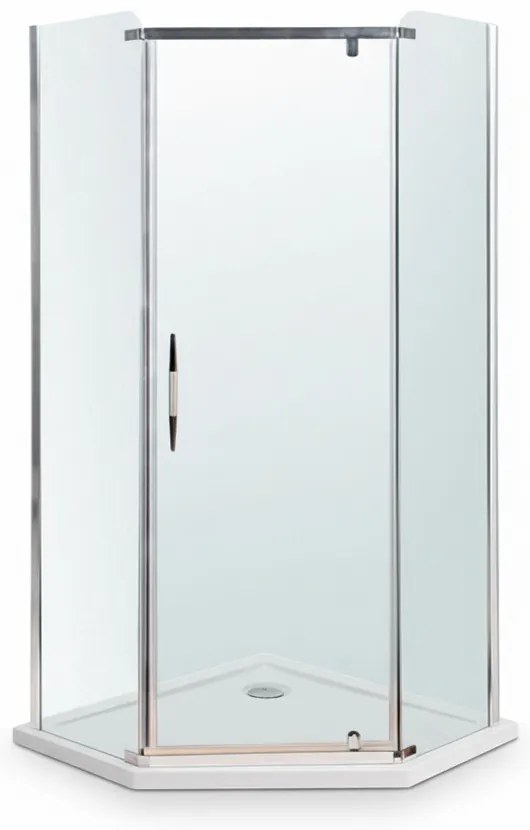 Celtic 100x100 cm cabină de duș pentagonală cu tavă de duș