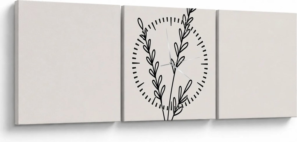 Tablou - Floare de pajiște N⁰2 (cu ceas) (90x30 cm)