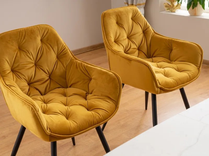 Scaun sufragerie Trix B (muștar). Promo -6%. 1018334