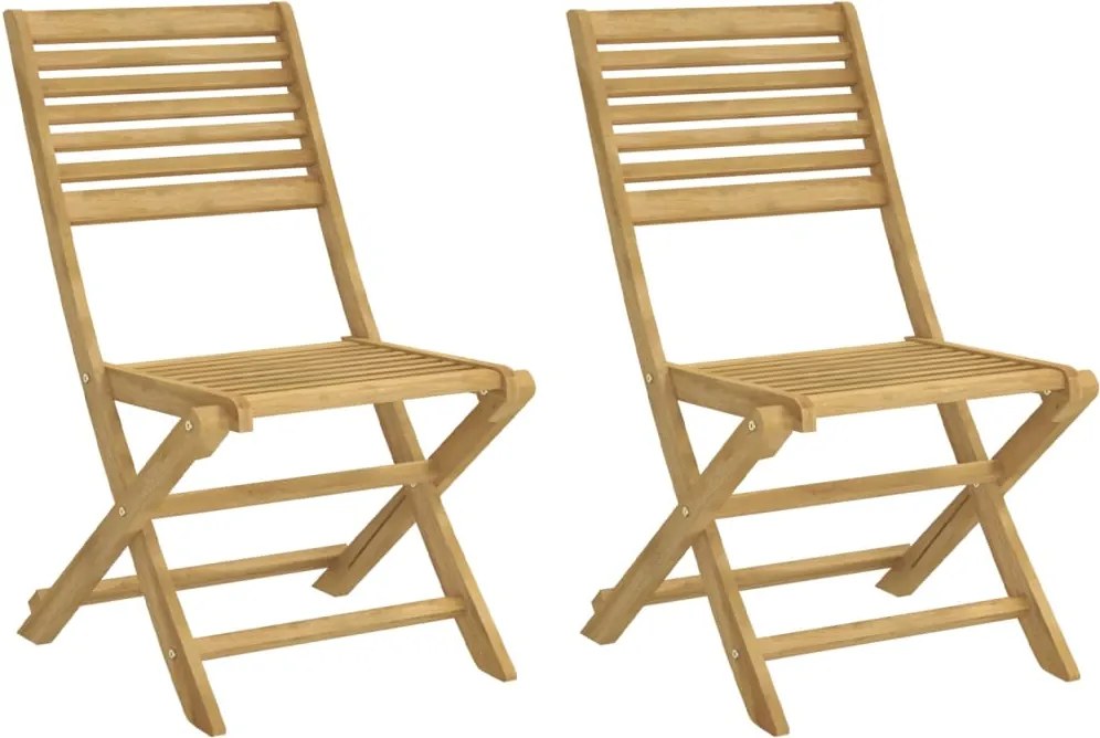vidaXL Scaune grădină pliante 2 buc. 48,5x61,5x87 cm lemn masiv acacia