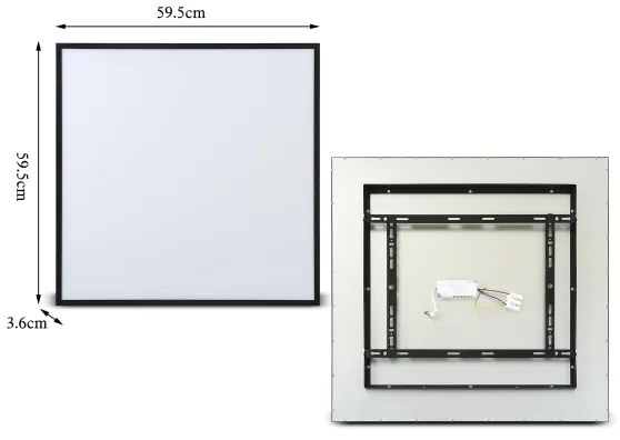 Brilagi - Corp de iluminat LED dimabil SLIMFRAME LED/58W/230V 60x60 cm negru + telecomandă