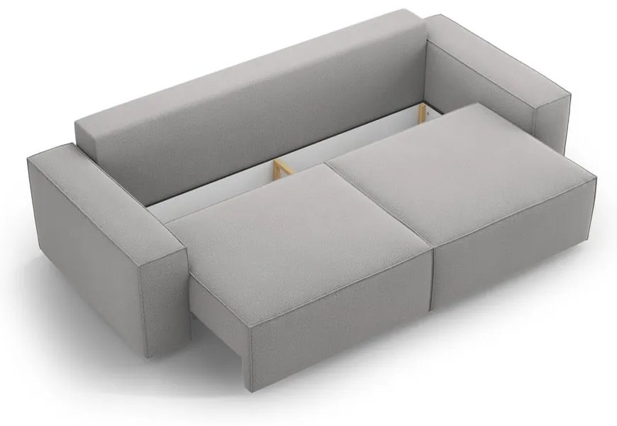 Canapea gri deschis extensibilă 247 cm Jodie – Micadoni Home