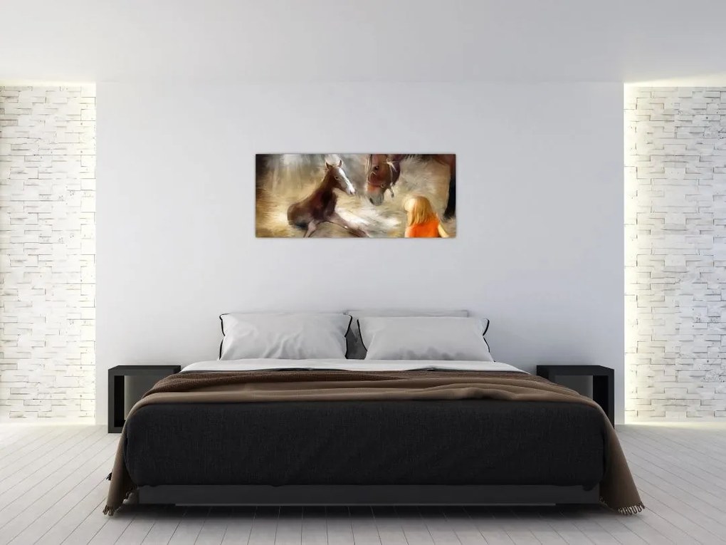 Tablou - Bine ai venit, căluțul mic (120x50 cm)