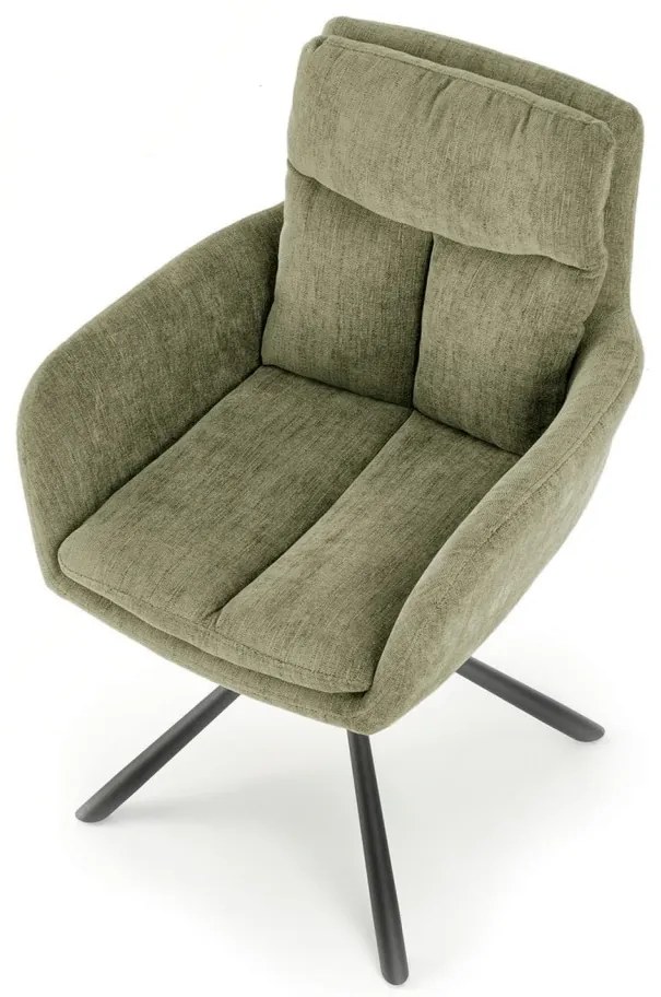 Scaun rotativ K495 stofa olive