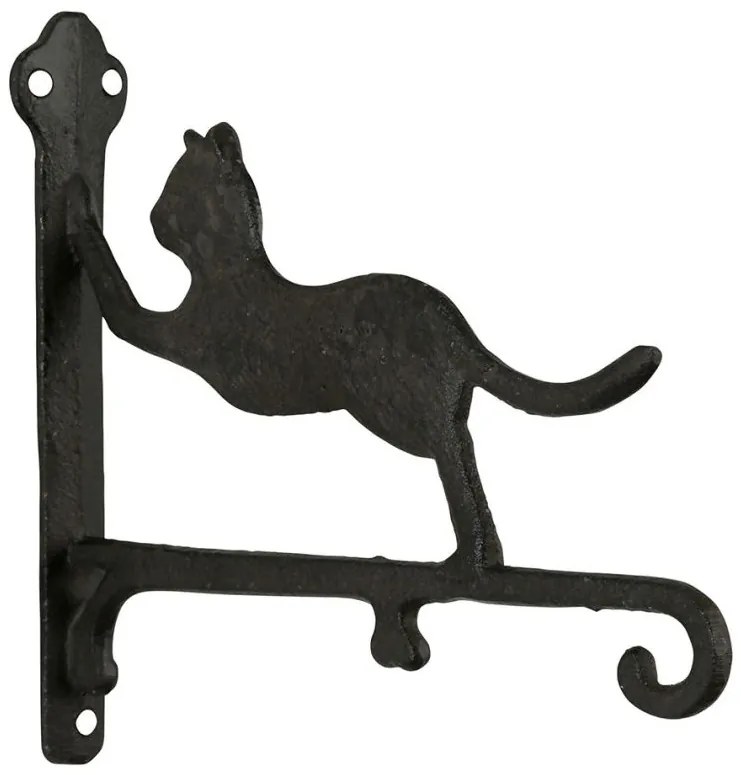 Cuier de perete decorativ, din fonta, L26 cm, Le Chat