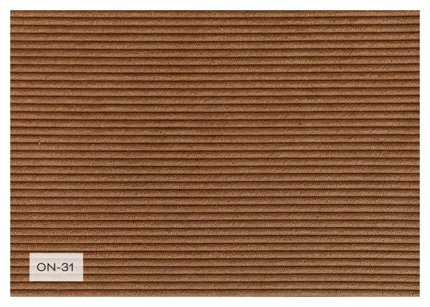 Colțar cărămiziu extensibil cu tapițerie din catifea reiată (colț dreapta/în formă de "U") Lazy Lukka – Miuform