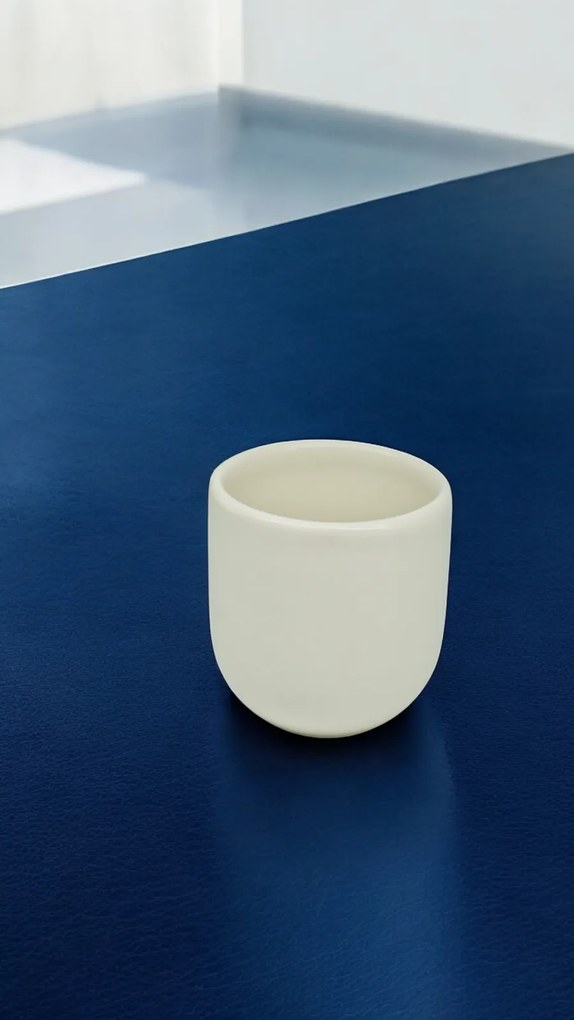 Pahar Cafea NOVUM White Jasmine 250 ml (Alb Iasomie, Lapte, Vanilie, Lucios) Gresie Ceramica Glazurata Manual